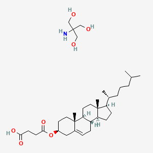 Chemical structure of Cholesteryl hemisuccinate tris salt
