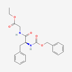 Chemical structure of Cbz-Phe-Gly-OEt
