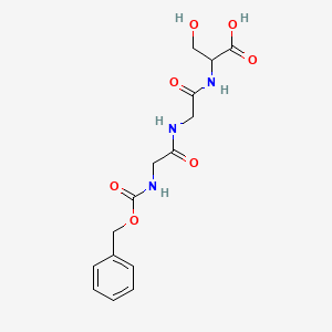 Chemical structure of Z-Gly-gly-ser-OH