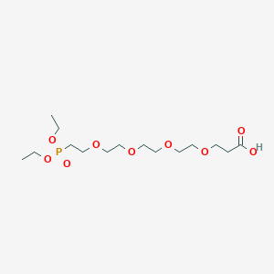 Chemical structure of Carboxy-peg4-phosphonic acid ethyl ester
