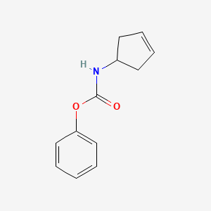 Chemical structure of phenyl N-cyclopent-3-en-1-ylcarbamate