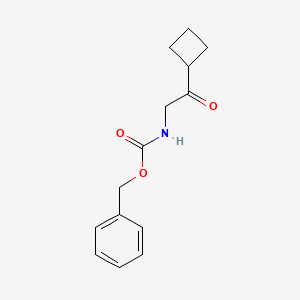 Chemical structure of benzyl N-(2-cyclobutyl-2-oxoethyl)carbamate
