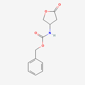 Chemical structure of Benzyl (5-oxotetrahydrofuran-3-yl)carbamate