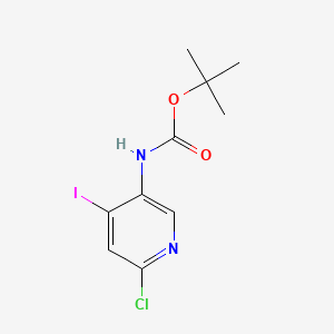 Chemical structure of tert-Butyl (6-chloro-4-iodopyridin-3-yl)carbamate