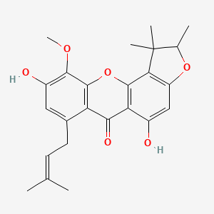 Chemical structure of Caloxanthone B