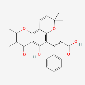 Chemical structure of Calophyllic acid