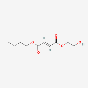 Chemical structure of butyl hydroxyethyl fumarate