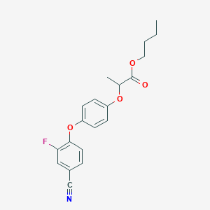 Chemical structure of Butyl 2-(4-(4-cyano-2-fluorophenoxy)phenoxy)propanoate