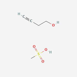 Chemical structure of But-3-yn-1-yl methanesulfonate