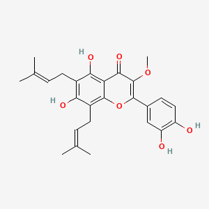 Chemical structure of Broussoflavonol B