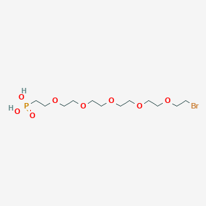 Chemical structure of Bromo-peg5-phosphonic acid
