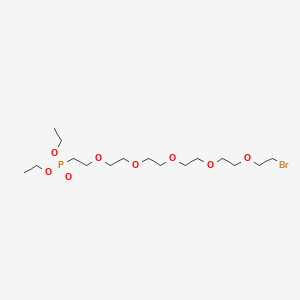 Chemical structure of Bromo-peg5-ethyl phosphate