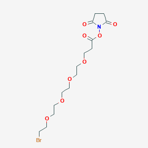 Chemical structure of Bromo-PEG4-NHS ester