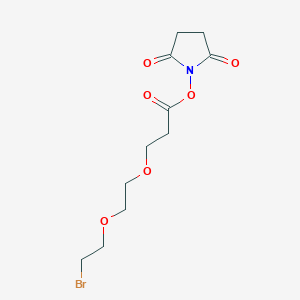 Chemical structure of Bromo-PEG2-NHS ester