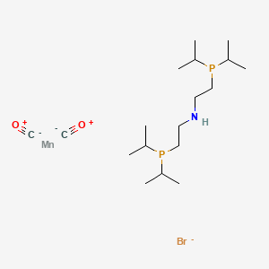 Chemical structure of Bromodicarbonyl[bis[2-(diisopropylphosphino)ethyl]amine]manganese(I)