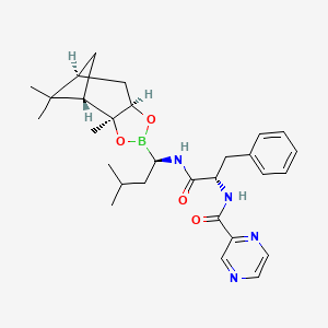 Chemical structure of Bortezomib pinanediol