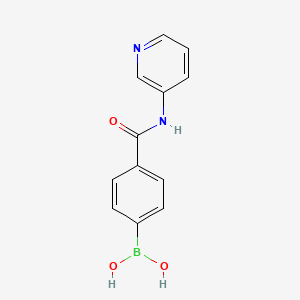 Chemical structure of Boronic Acid, [4-[(3-Pyridinylamino)Carbonyl]Phenyl]