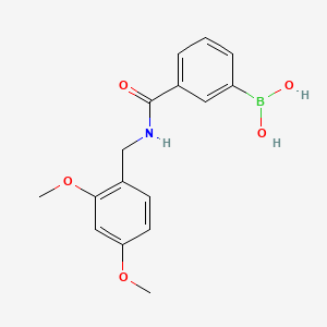 Chemical structure of Boronic acid, [3-[[[(2,4-dimethoxyphenyl)methyl]amino]carbonyl]phenyl]- (9CI)