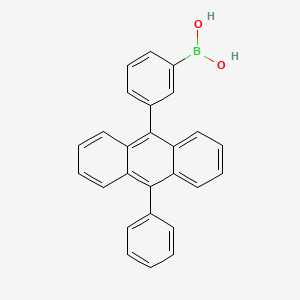 Chemical structure of (3-(10-Phenylanthracen-9-yl)phenyl)boronic acid