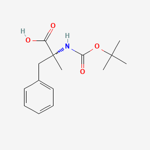Chemical structure of Boc-α-methyl-D-phenylalanine
