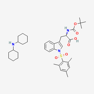 Chemical structure of Boc-Trp(Mts)-OH DCHA