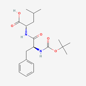 Chemical structure of BOC-PHE-LEU-OH