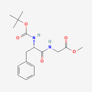 Chemical structure of BOC-PHE-GLY-OME