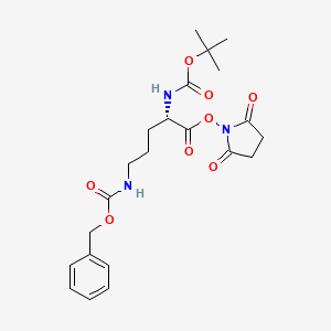 Chemical structure of Boc-Orn(Z)-Osu