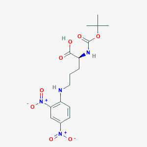 Chemical structure of Boc-Orn(Dnp)-OH