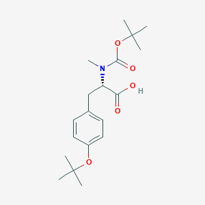 Chemical structure of Boc-N-Me-Tyr(tbu)-OH