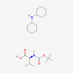 Chemical structure of Boc-N-methyl-L-valine dicyclohexylammonium salt