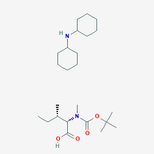 Chemical structure of Boc-N-methyl-L-isoleucine (dicyclohexylammonium) salt