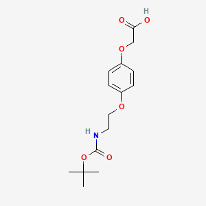 Chemical structure of Boc-NH-PEG1-Ph-O-CH2COOH
