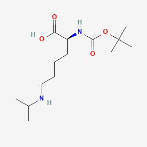 Chemical structure of Boc-Lys(Ipr)-Oh