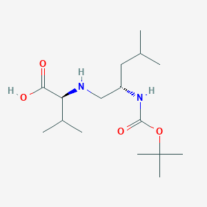 Chemical structure of Boc-Leu-()-Val-OH