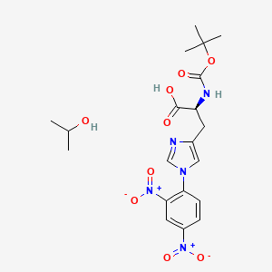 Chemical structure of Boc-His(Dnp)-OH-IPA