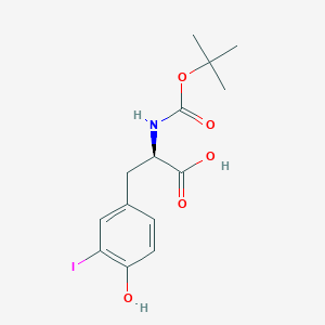 Chemical structure of Boc-D-Tyr(3-I)-OH