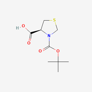 Chemical structure of Boc-D-Thz-OH