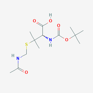 Chemical structure of Boc-D-Pen(Acm)-OH