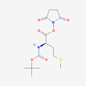 Chemical structure of BOC-D-MET-OSU