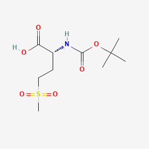 Chemical structure of Boc-D-methionine sulfone