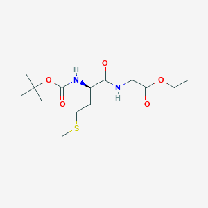 Chemical structure of Boc-D-Met-Gly-OEt