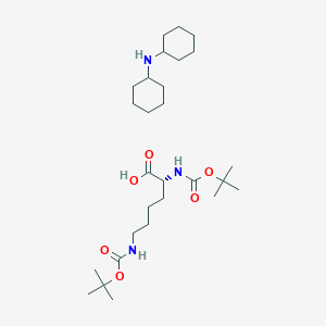 Chemical structure of BOC-D-LYS(BOC)-OH DCHA