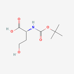 Chemical structure of Boc-D-HoSer-OH
