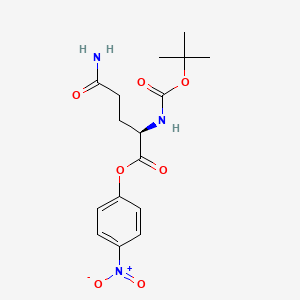 Chemical structure of Boc-D-Gln-ONp