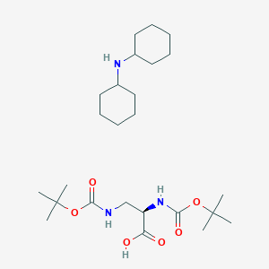 Chemical structure of Boc-D-Dap(Boc)-OH·DCHA