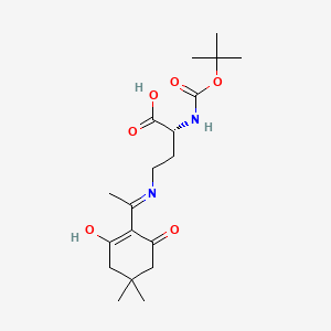 Chemical structure of Boc-D-Dab(Dde)-OH