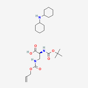 Chemical structure of Boc-dap(aloc)-oh dcha