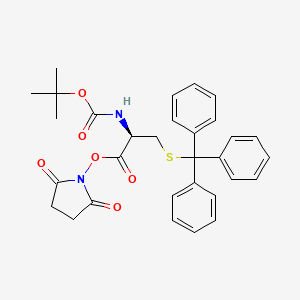 Chemical structure of Boc-Cys(Trt)-OSu