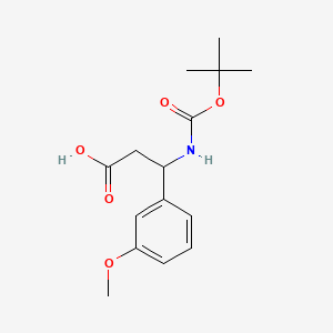 Chemical structure of Boc-beta-Phe(3-Methoxy)-OH